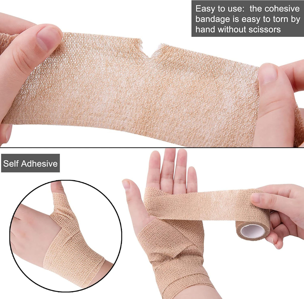 30 Rolls Self Adherent Wrap 2 Inch Self Adhesive Bandages Wrap Tape Stretch Bandage Self Stick Bandage Wraps for Wrist Ankle Swelling Sprains