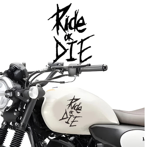 1Pc/Set Bike Frame Stickers Ride or Die Top Tube Decals for MTB Bicycle Decorative Frame Bike Auto Motorcycle Accessories