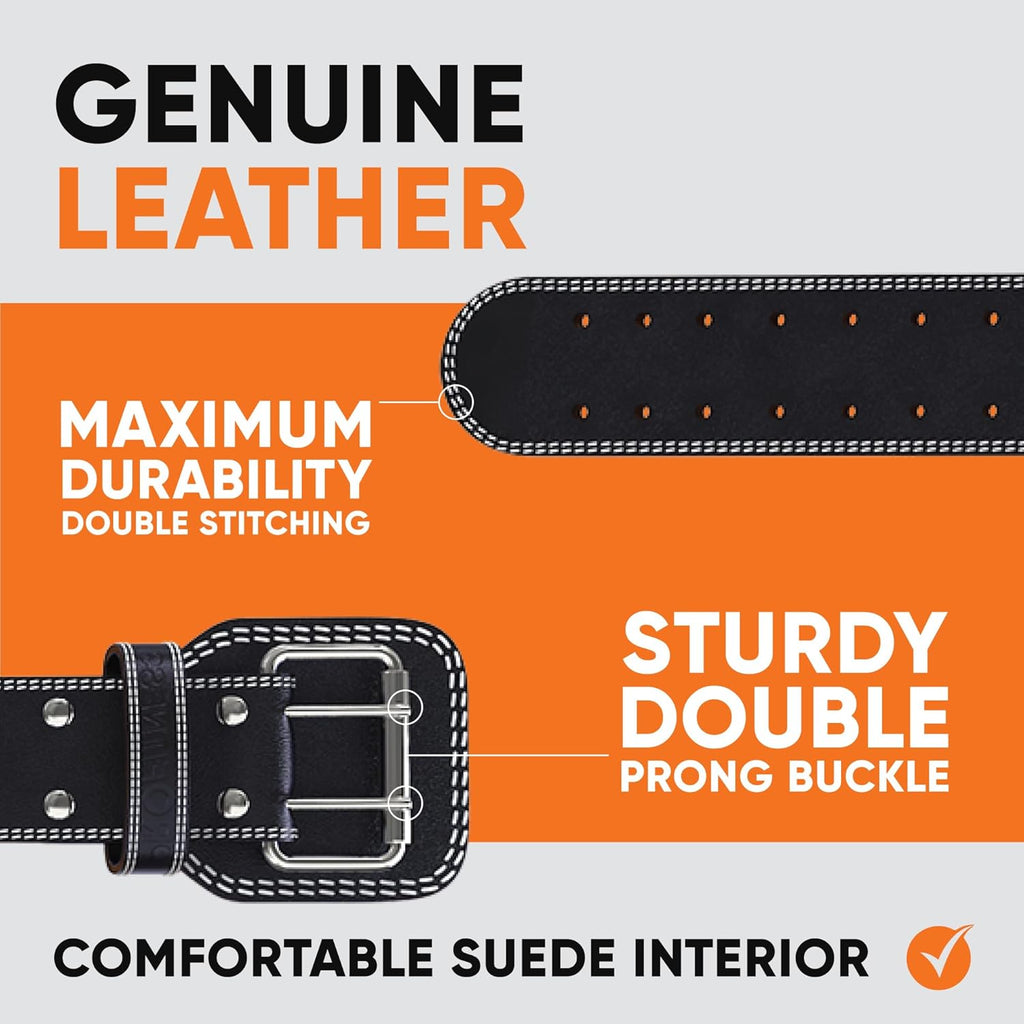Premium 4-Inch Weight Lifting Belt for Men and Women - Enhanced Support for Squats and Deadlifts
